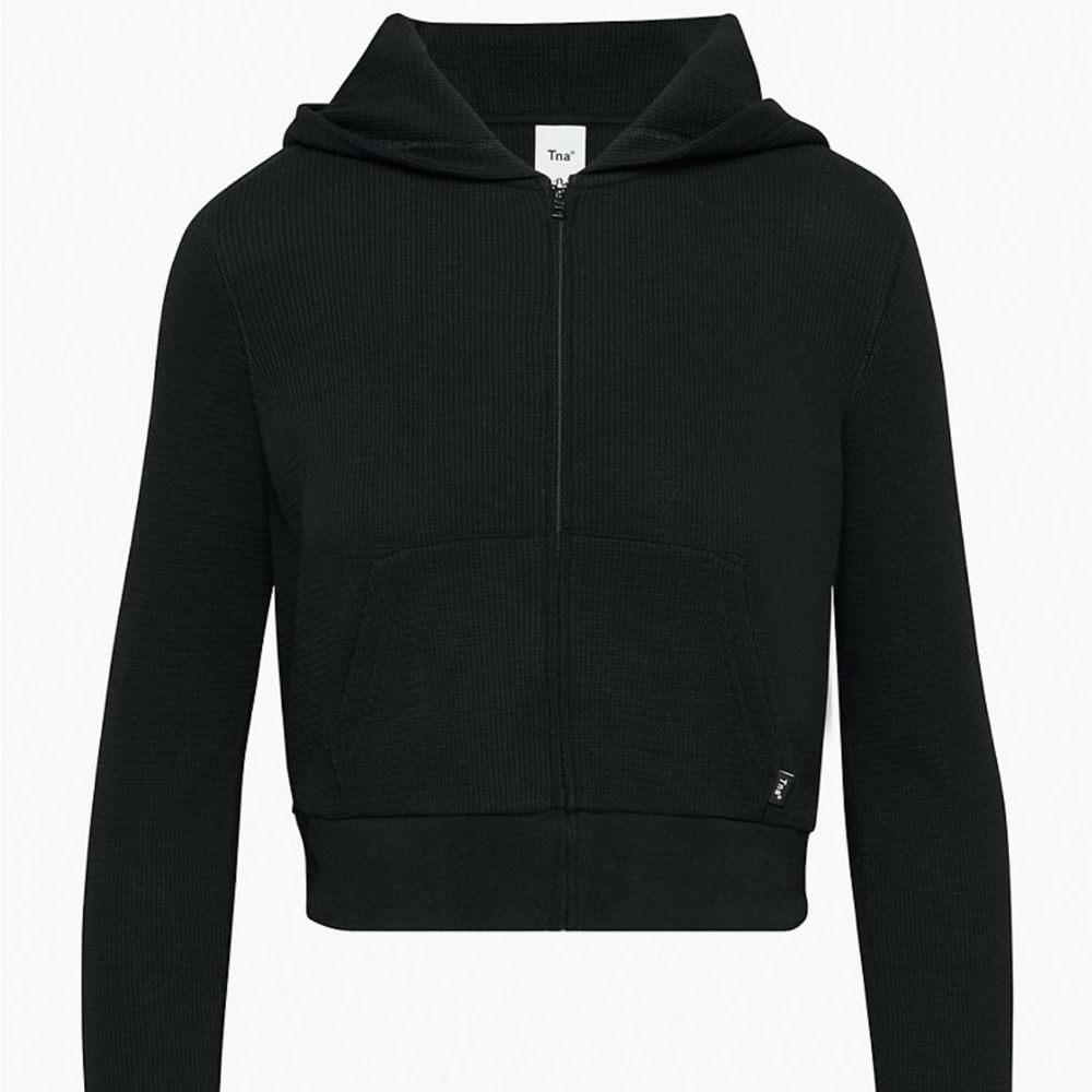 Aritzia TNA waffle zip up hoodie